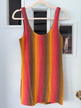 Urban Outfitters Ecote Striped Mini Terry Cloth Dress